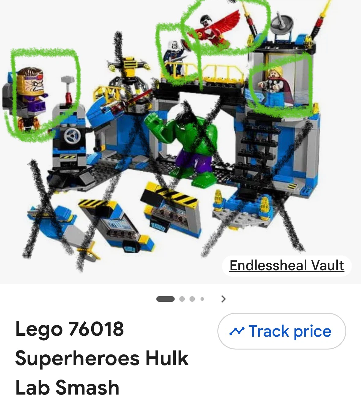LEGO 76018 Avengers Hulk Lab Smash - minifigs-only