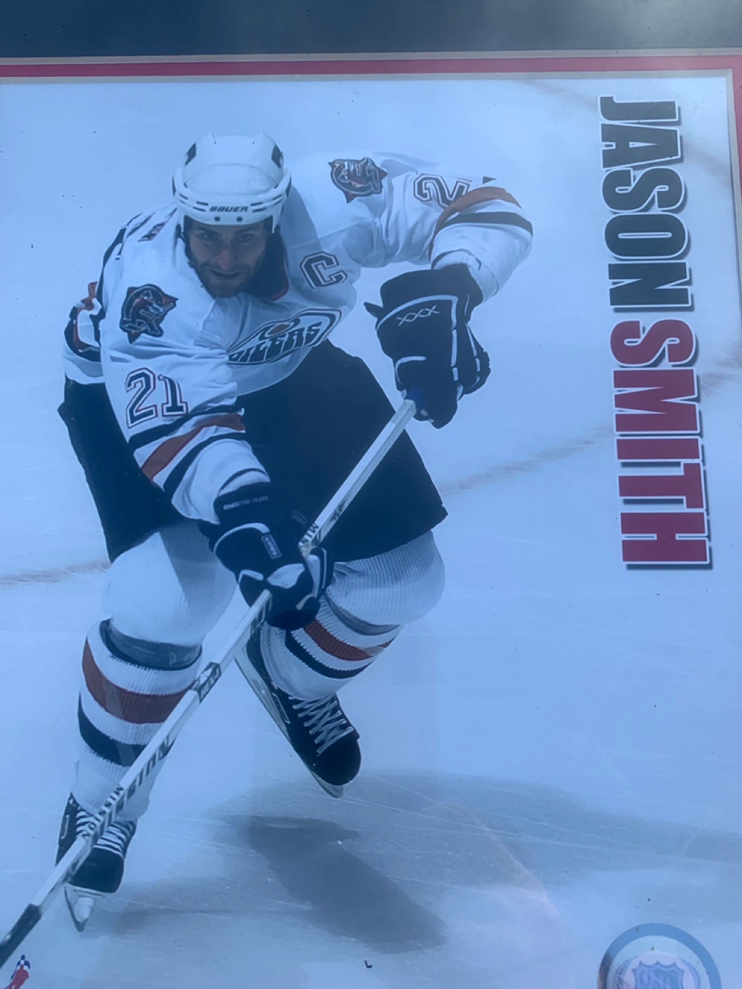 Framed Jason Smith Edmonton Oilers Photo. - photo 2