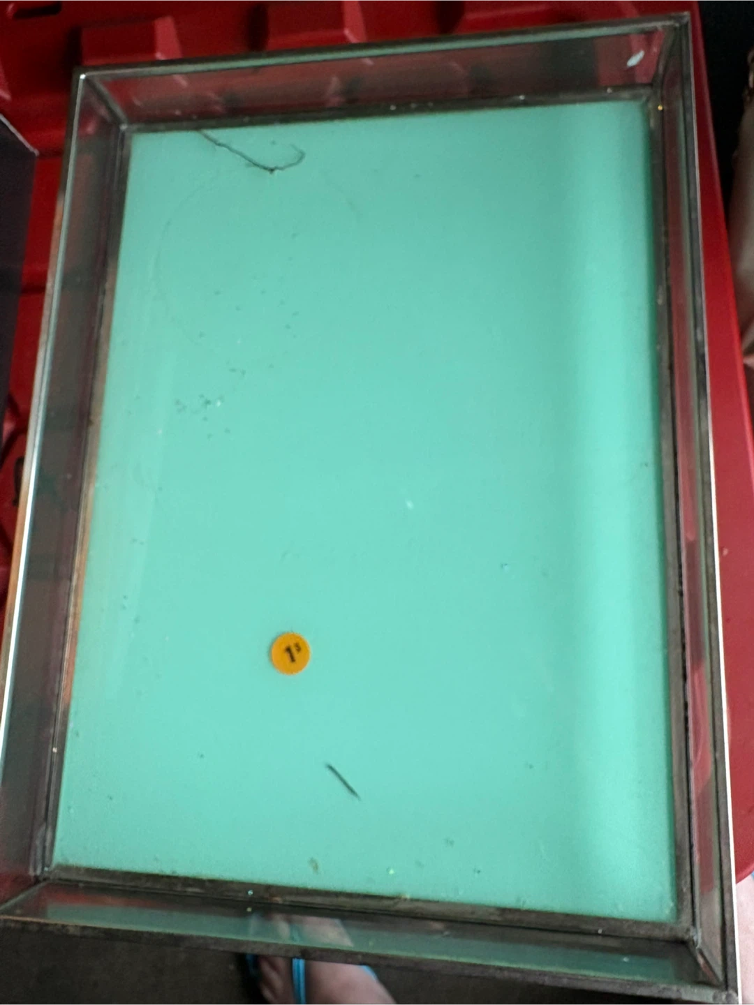 Glass and metal rectangular decorative tray