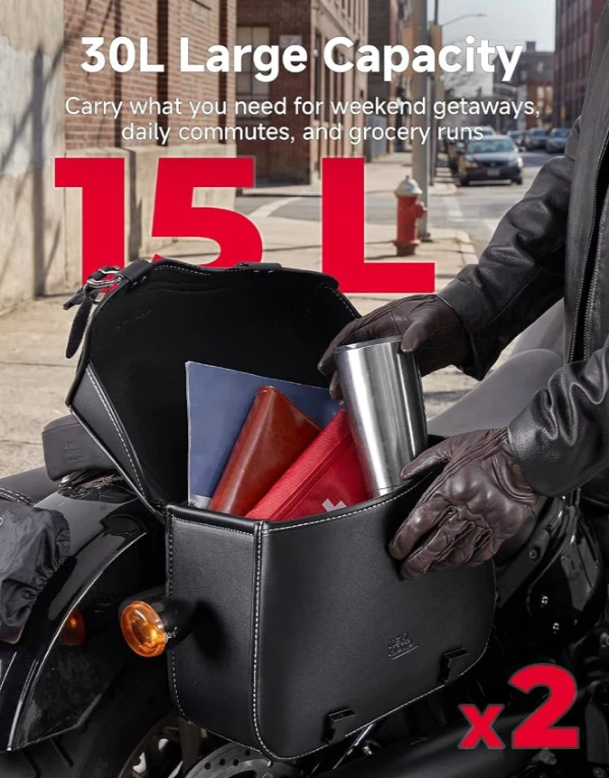 Kemimoto Motorcycle Saddlebags 30L - photo 2