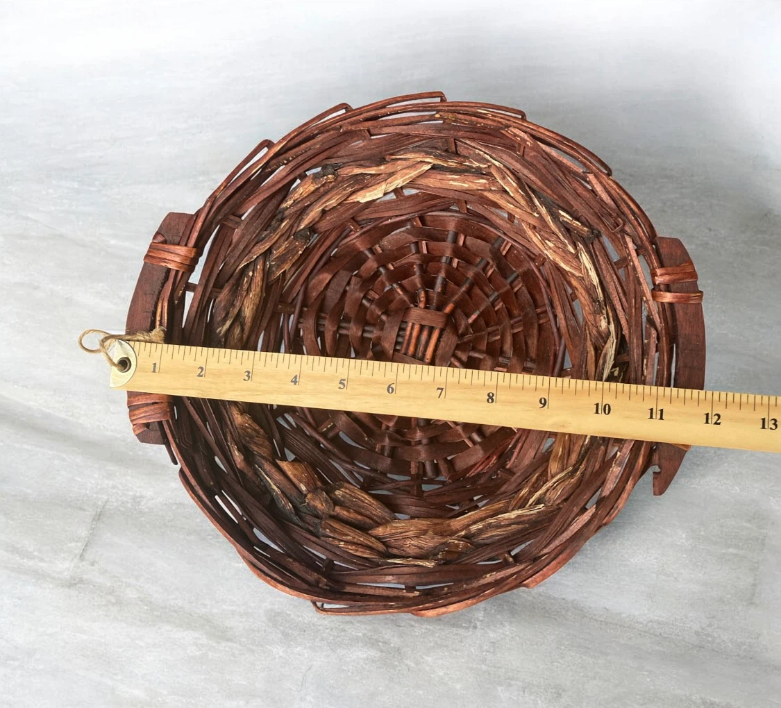Set of three decorative woven baskets - photo 5