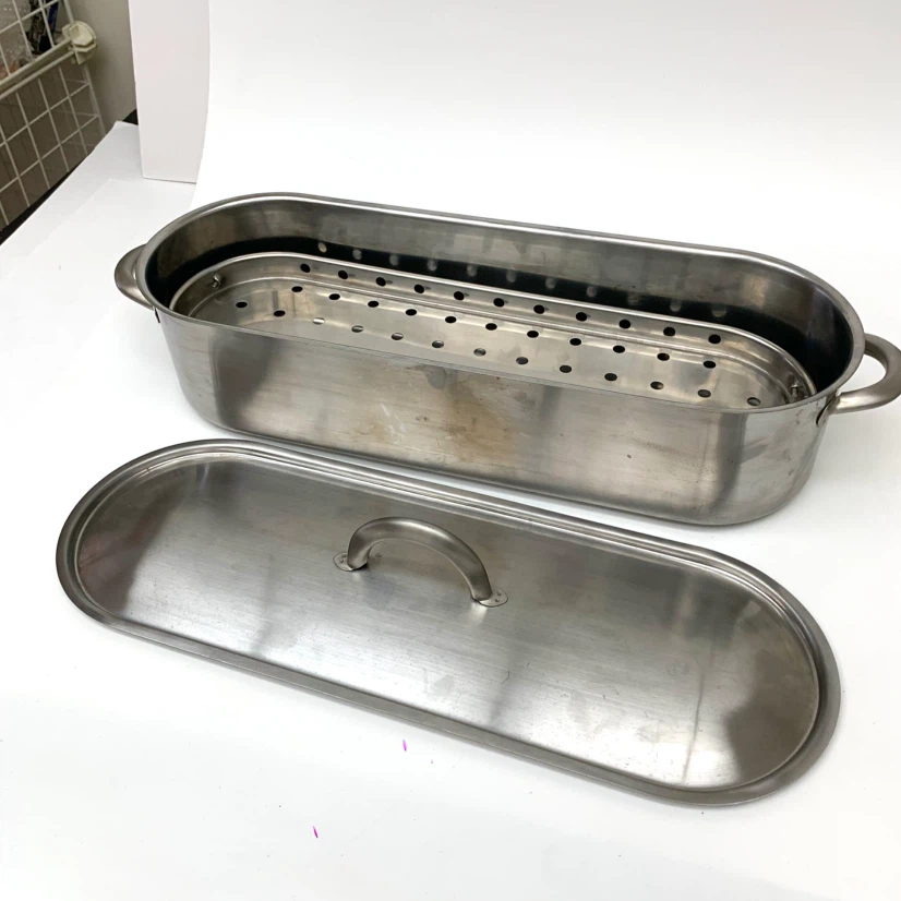 Stainless Steel Steamer Pot with Lid Fish Steaming Pan Cookware