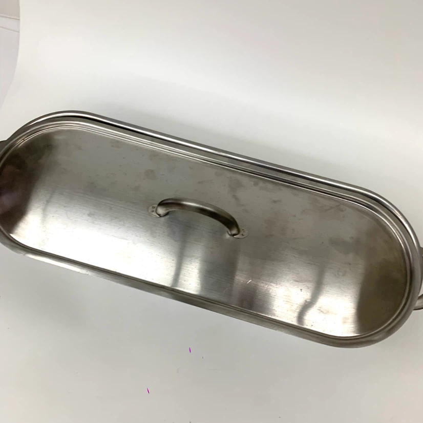 Stainless Steel Steamer Pot with Lid Fish Steaming Pan Cookware - photo 4