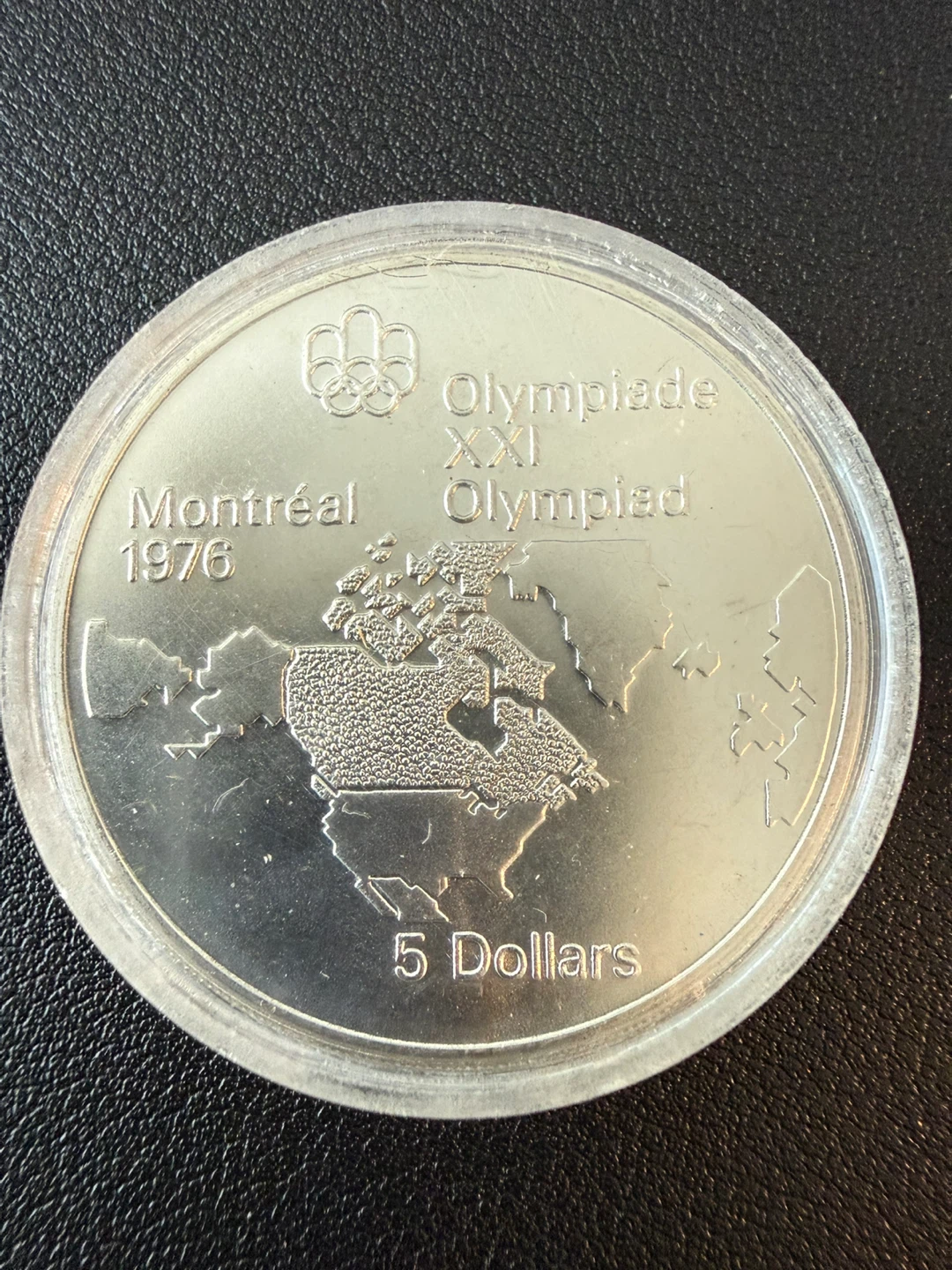 Montreal 1976 Olympiad XXI silver coin