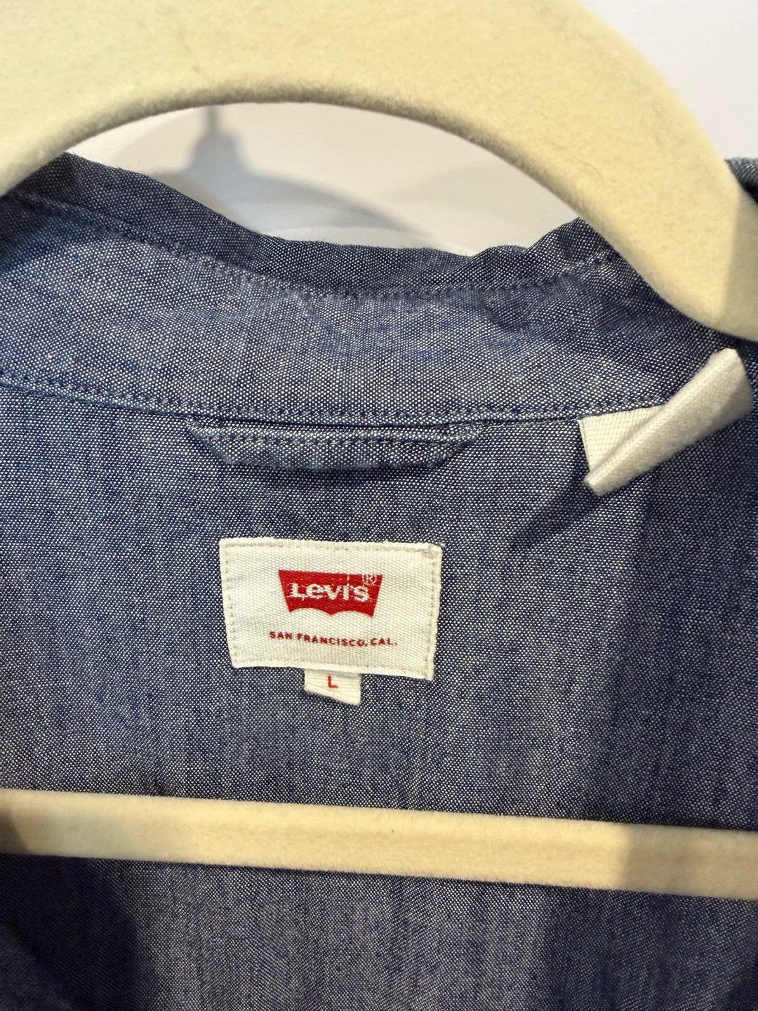 Levi's Blue Denim Button-Down Shirt - photo 3