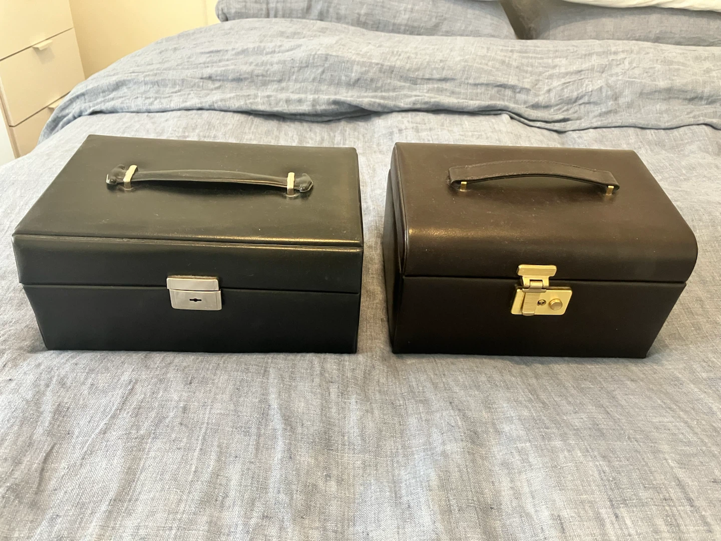 Real Vintage Leather Jewelry Box Organizers - photo 3