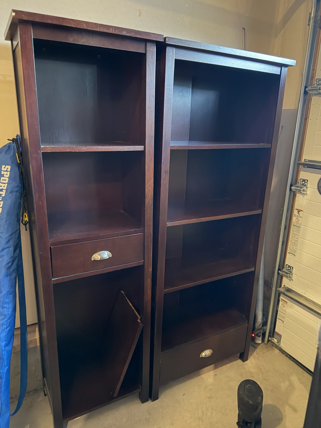 Dark Brown Wooden Bookshelf Unit