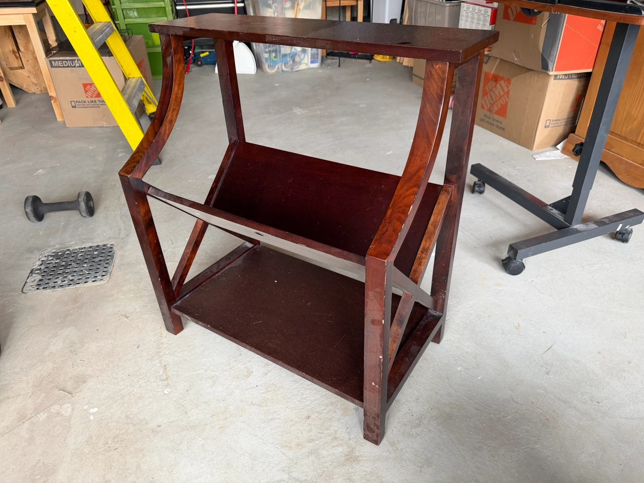 Dark Brown Wooden Bookshelf Unit - photo 2