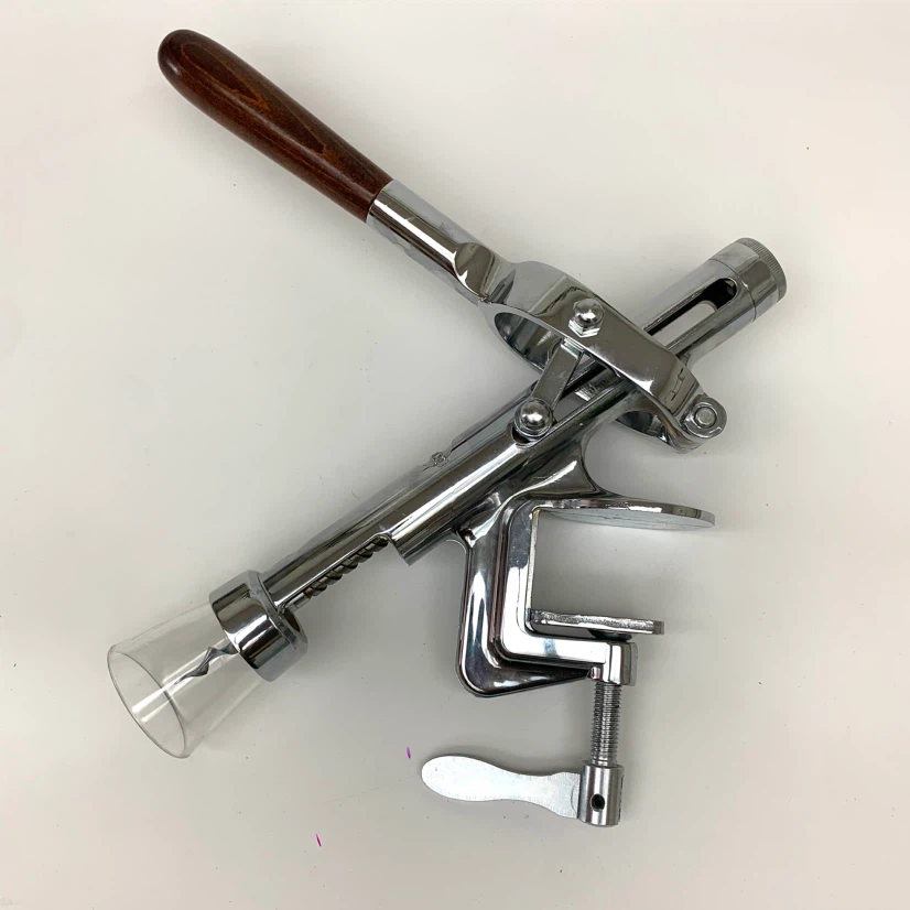 Vintage Corkscrew Clamp On Wine Bottle Opener Bar Tool Mount