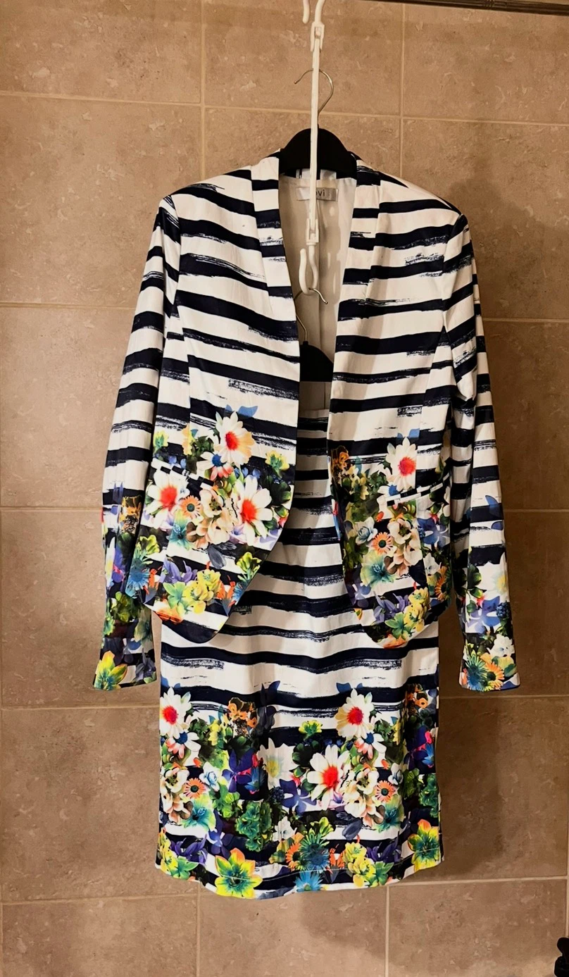 Ovi floral and striped matching set