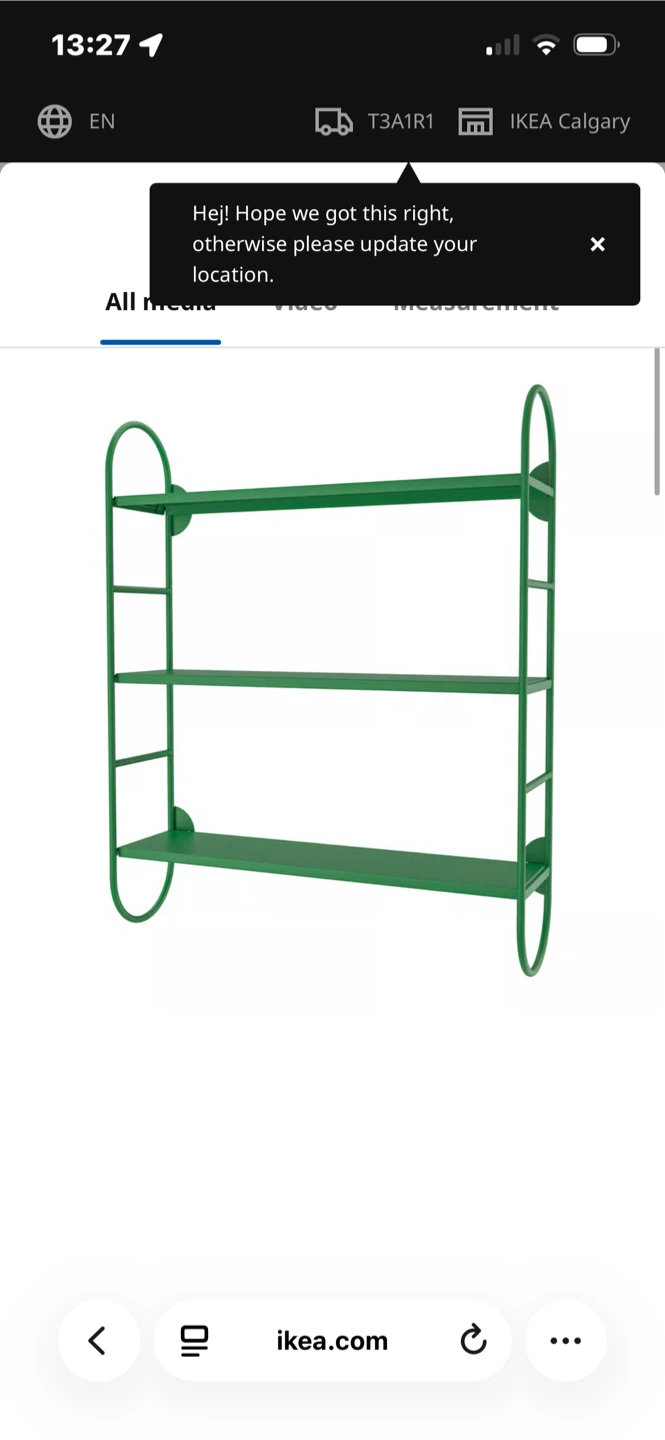 IKEA FÄRGSIKTA Shelving Unit - Green