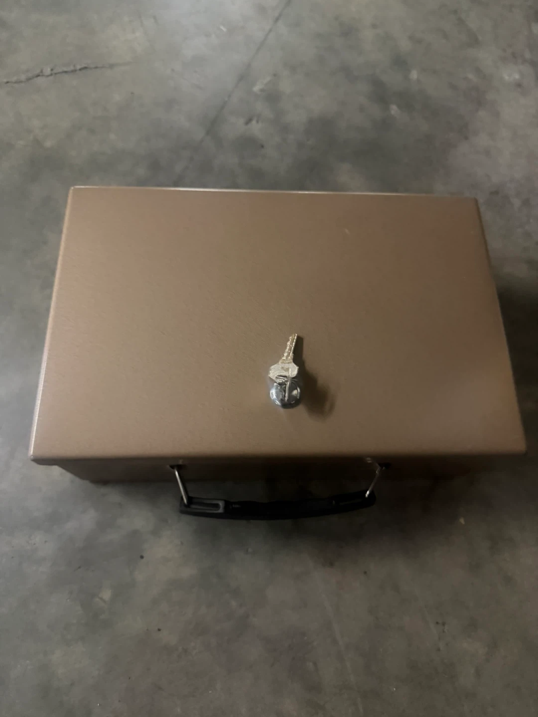 Fireproof document box with key