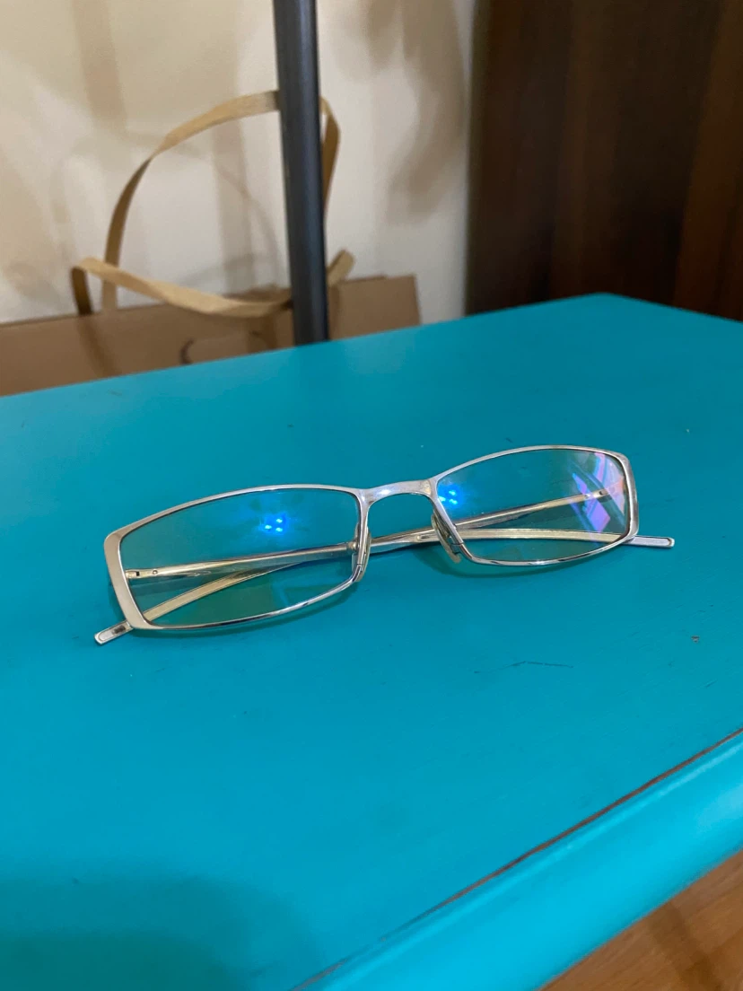 Silver Metal Frame Eyeglasses dior