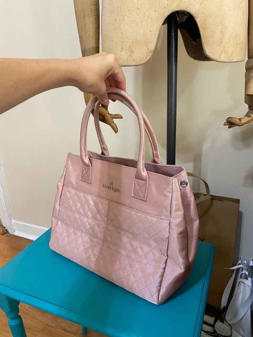 Courrèges Pink Quilted Tote Bag