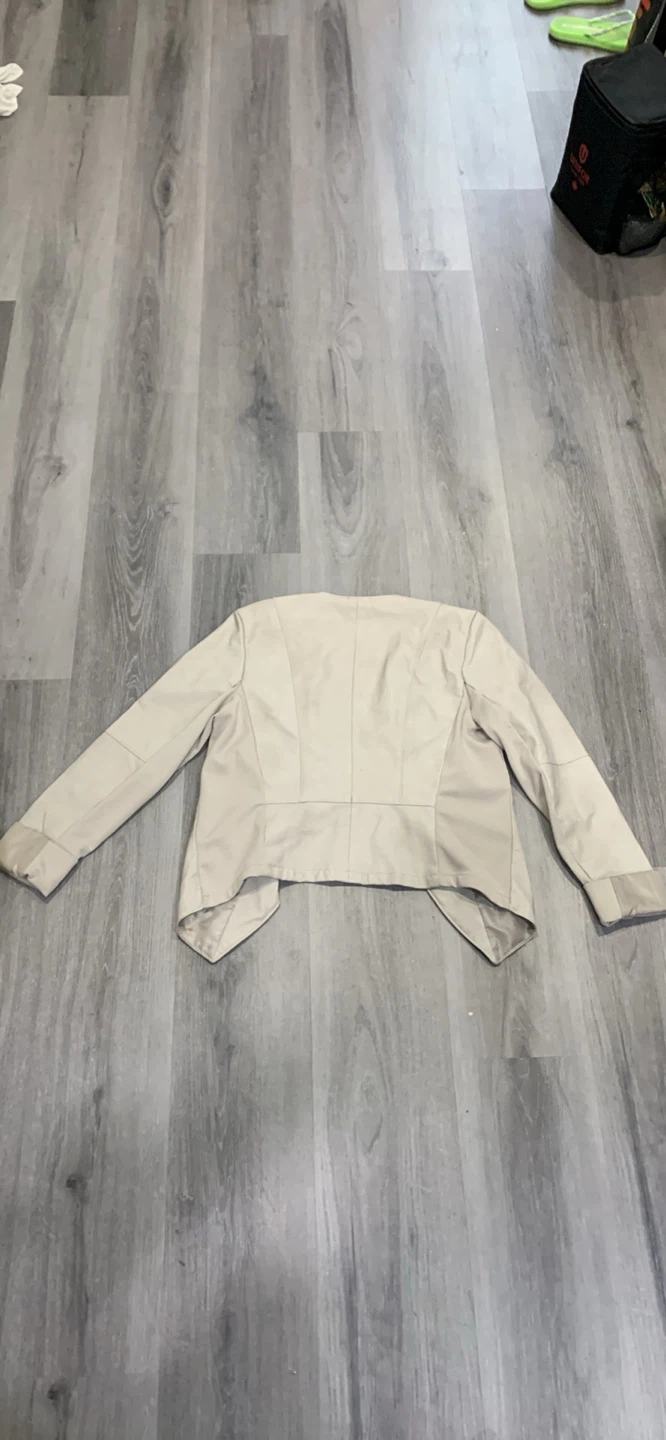 Dynamite Faux Leather Jacket - Beige - photo 4