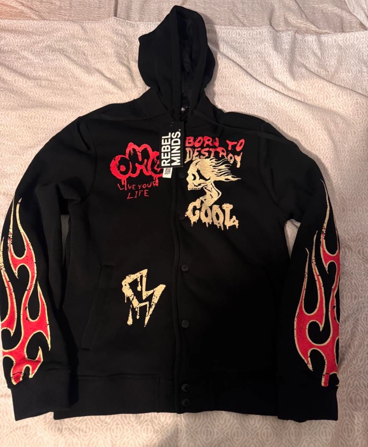 Rebel Minds "Born to Destroy" Graphic Hoodie - photo 2