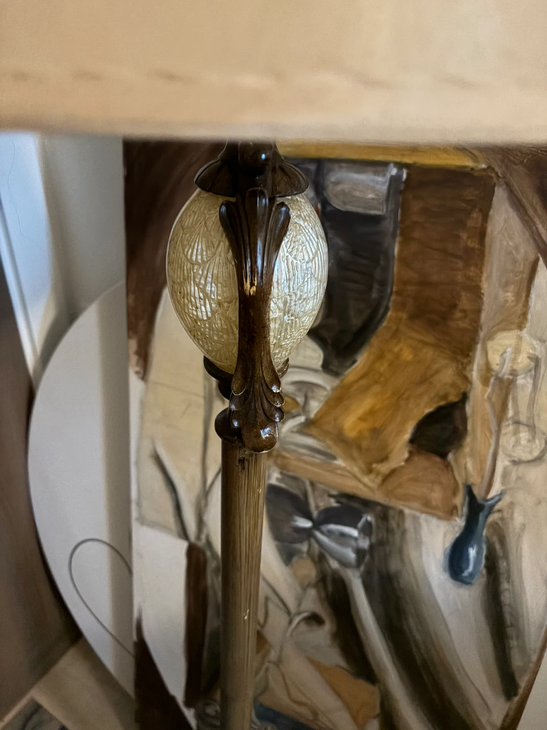Vintage Style Floor Lamp -Heavy Base with Glass Detail (59") - photo 2
