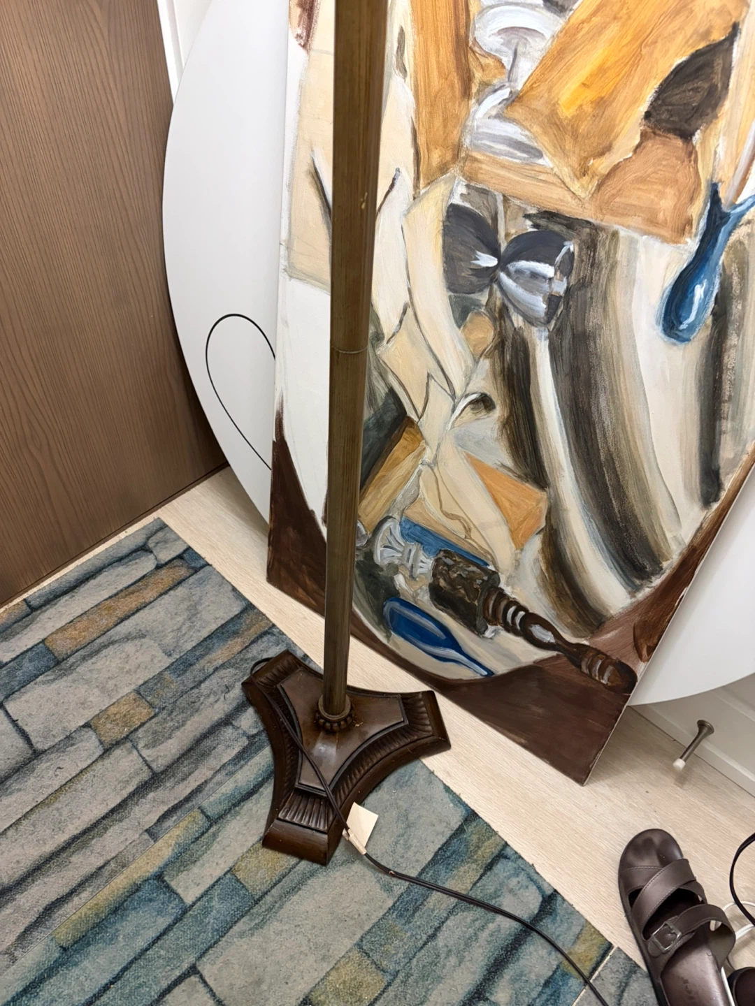 Vintage Style Floor Lamp -Heavy Base with Glass Detail (59") - photo 5
