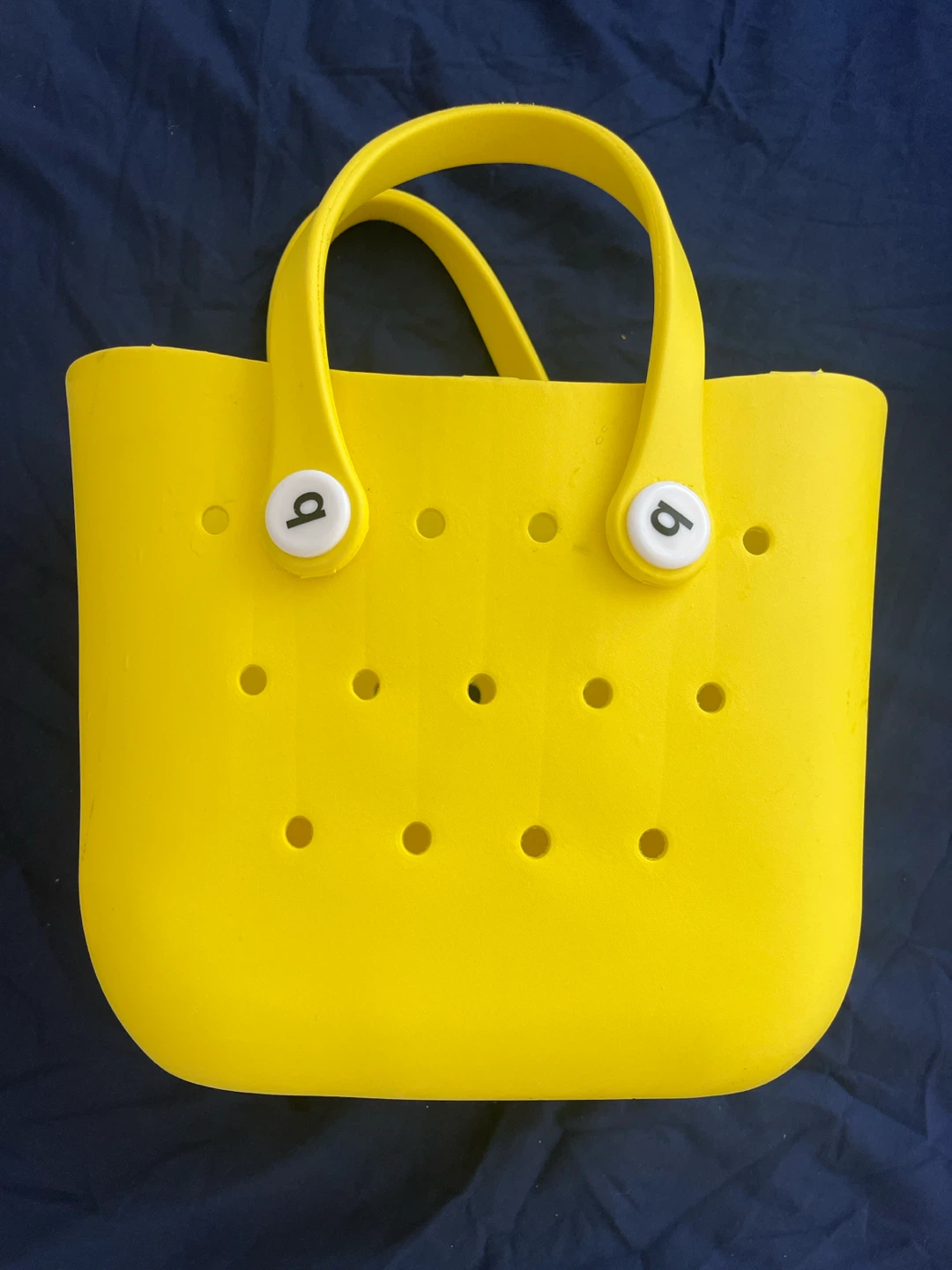 Yellow Silicone Tote Bag with Charms - photo 3