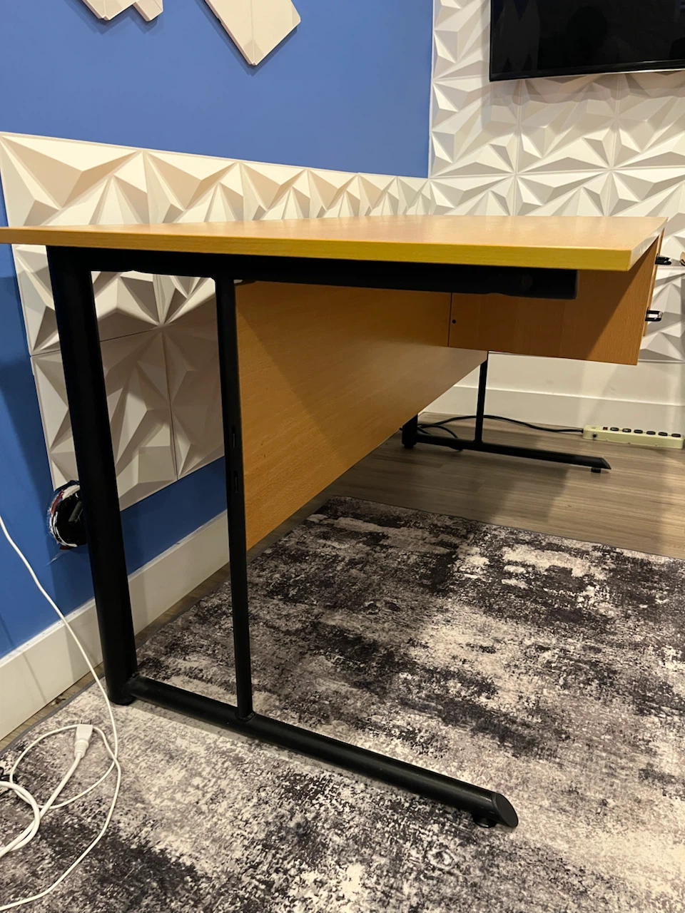 Wooden Desk with Two Drawers - photo 3