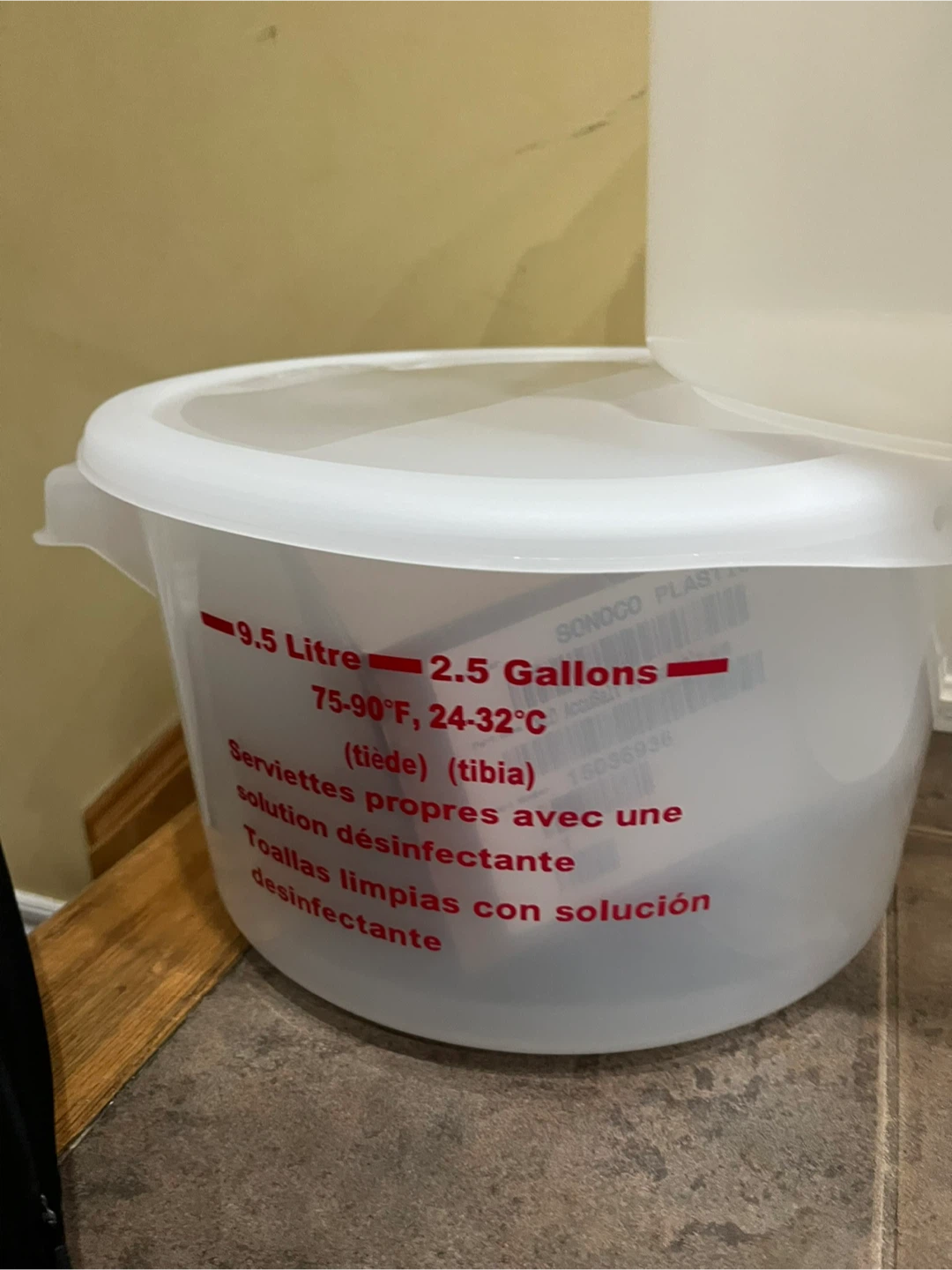 Sonoco 9.5 Litre Plastic Basin 15 each - photo 4