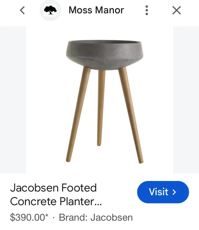 Jacobsen Footed Concrete Planter/ Fountain - photo 3
