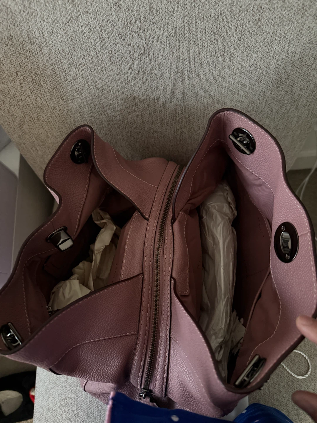 Coach Pink Leather Tote Bag - photo 3
