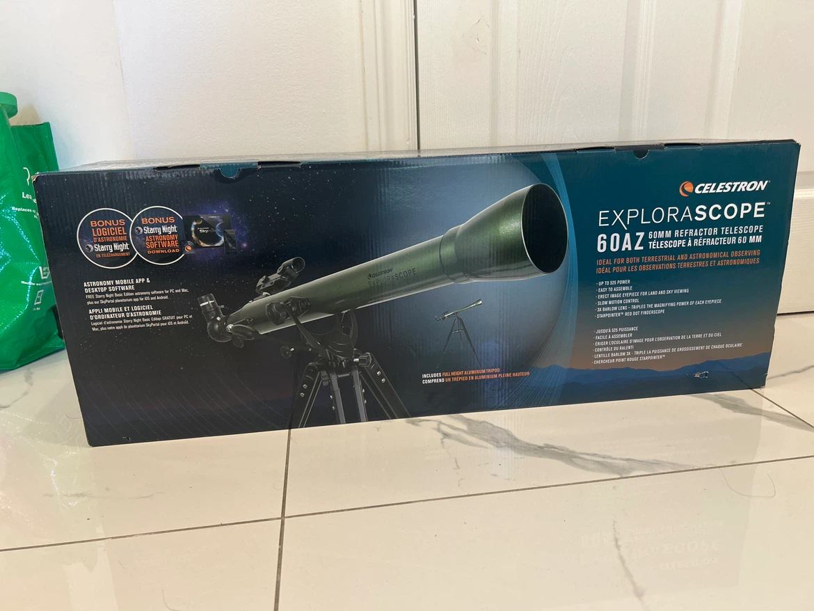 Celestron EXPLORASCOPE 60AZ Refractor Telescope - photo 2