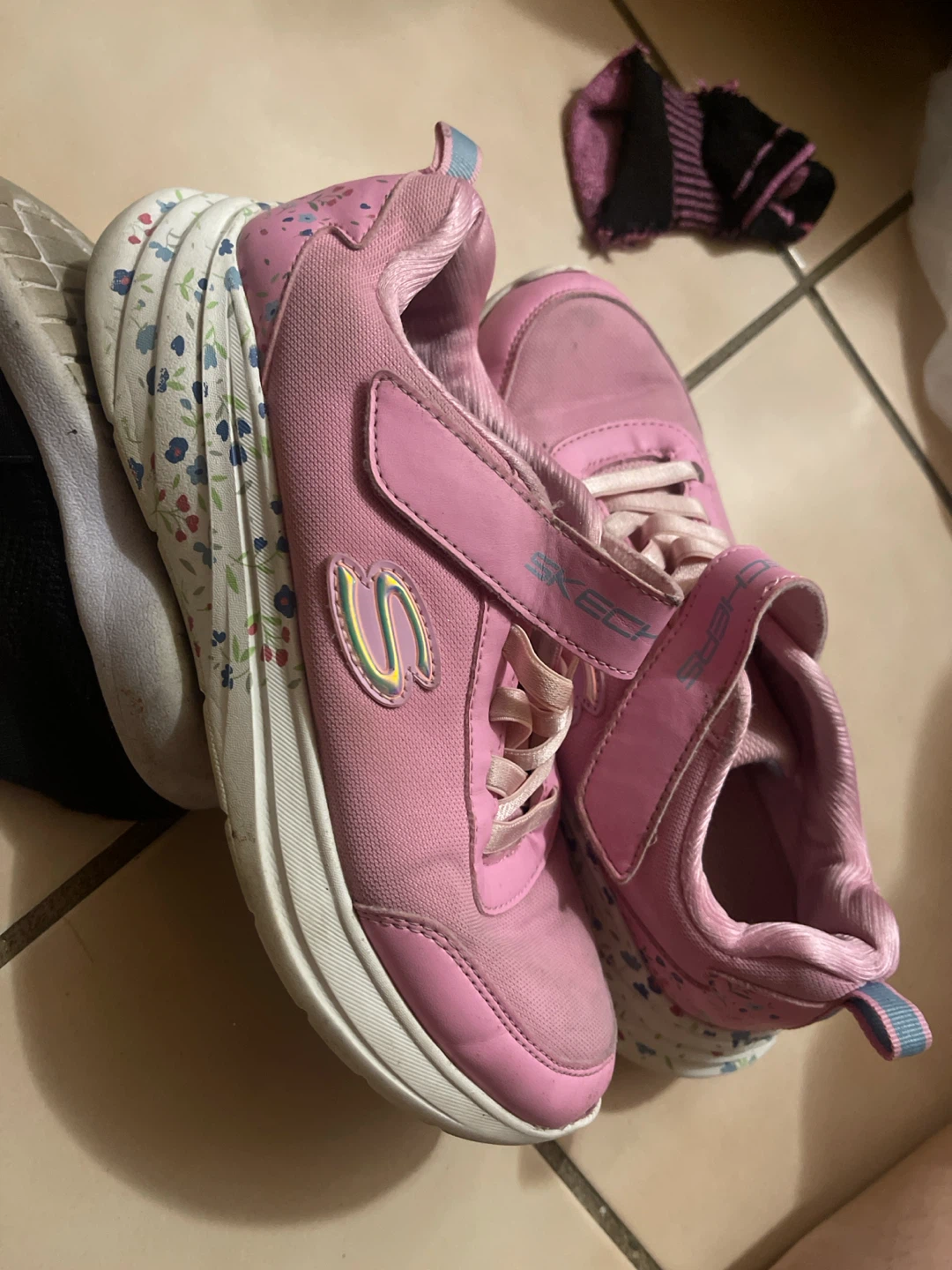 Pink Skechers Girls' Sneakers size 3