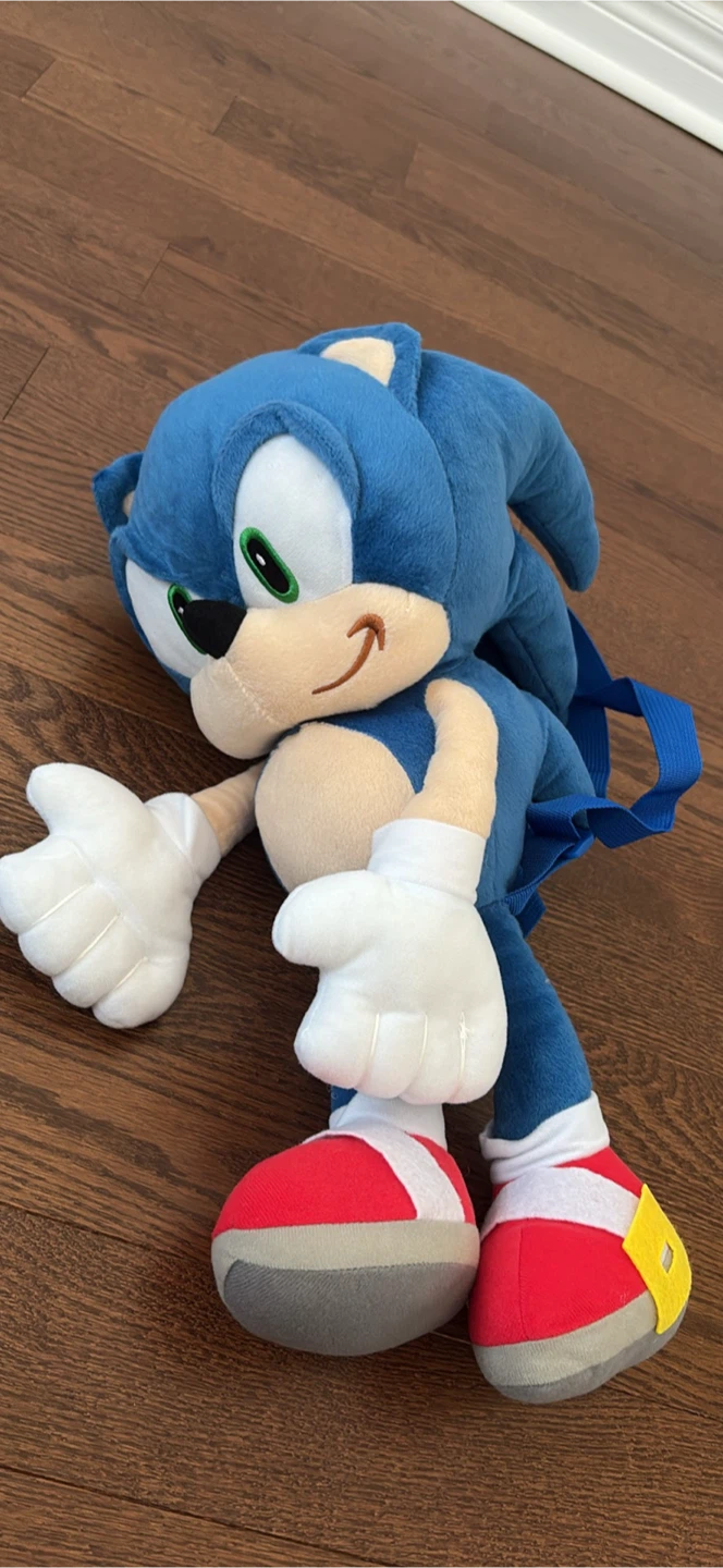 Sonic the Hedgehog Plush Backpack - new