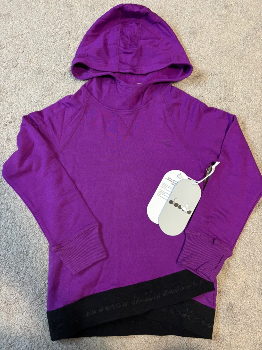 Diadora Purple Hoodie girls size XS (5/6)