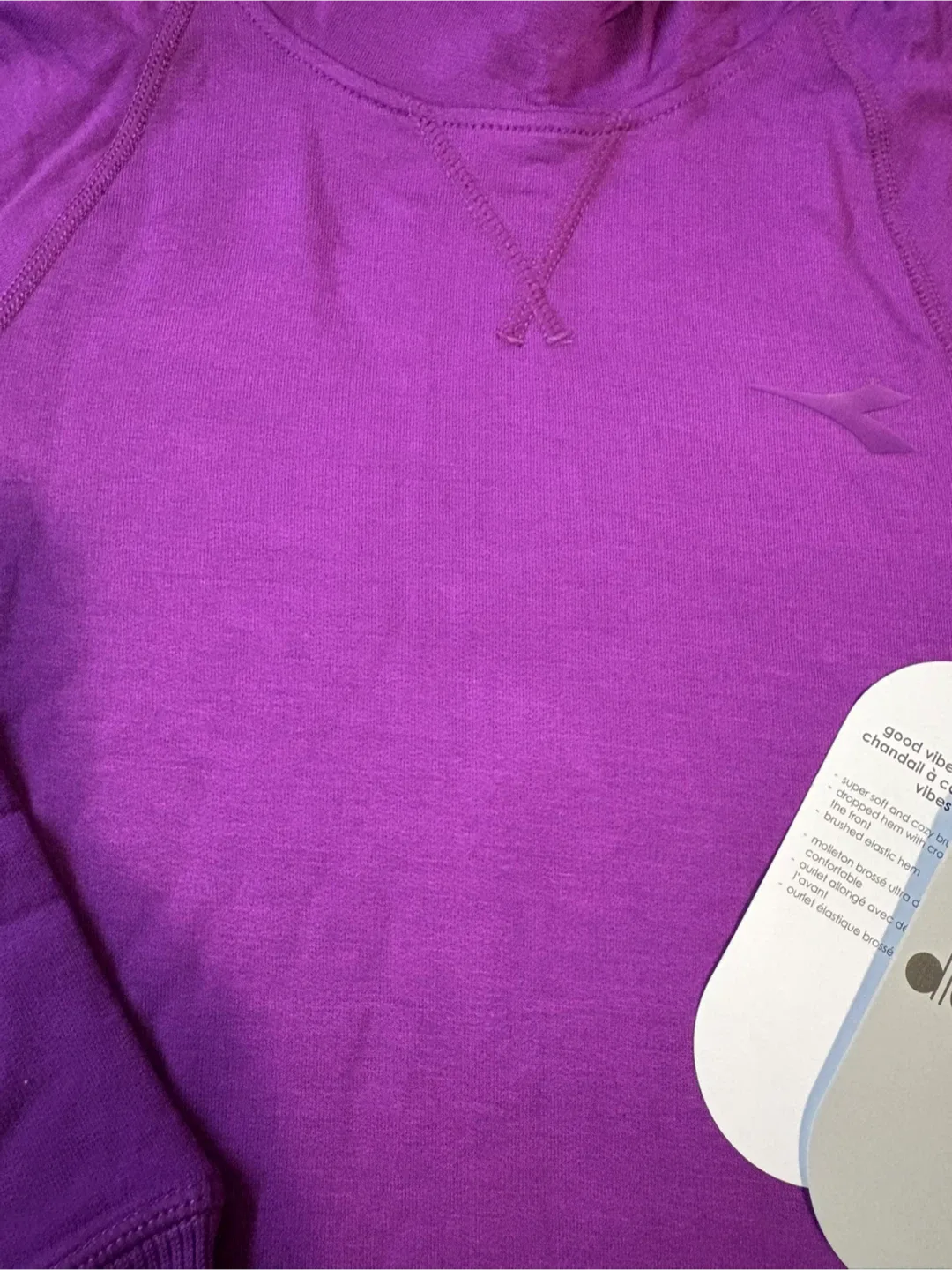 Diadora Purple Hoodie girls size XS (5/6) - photo 2