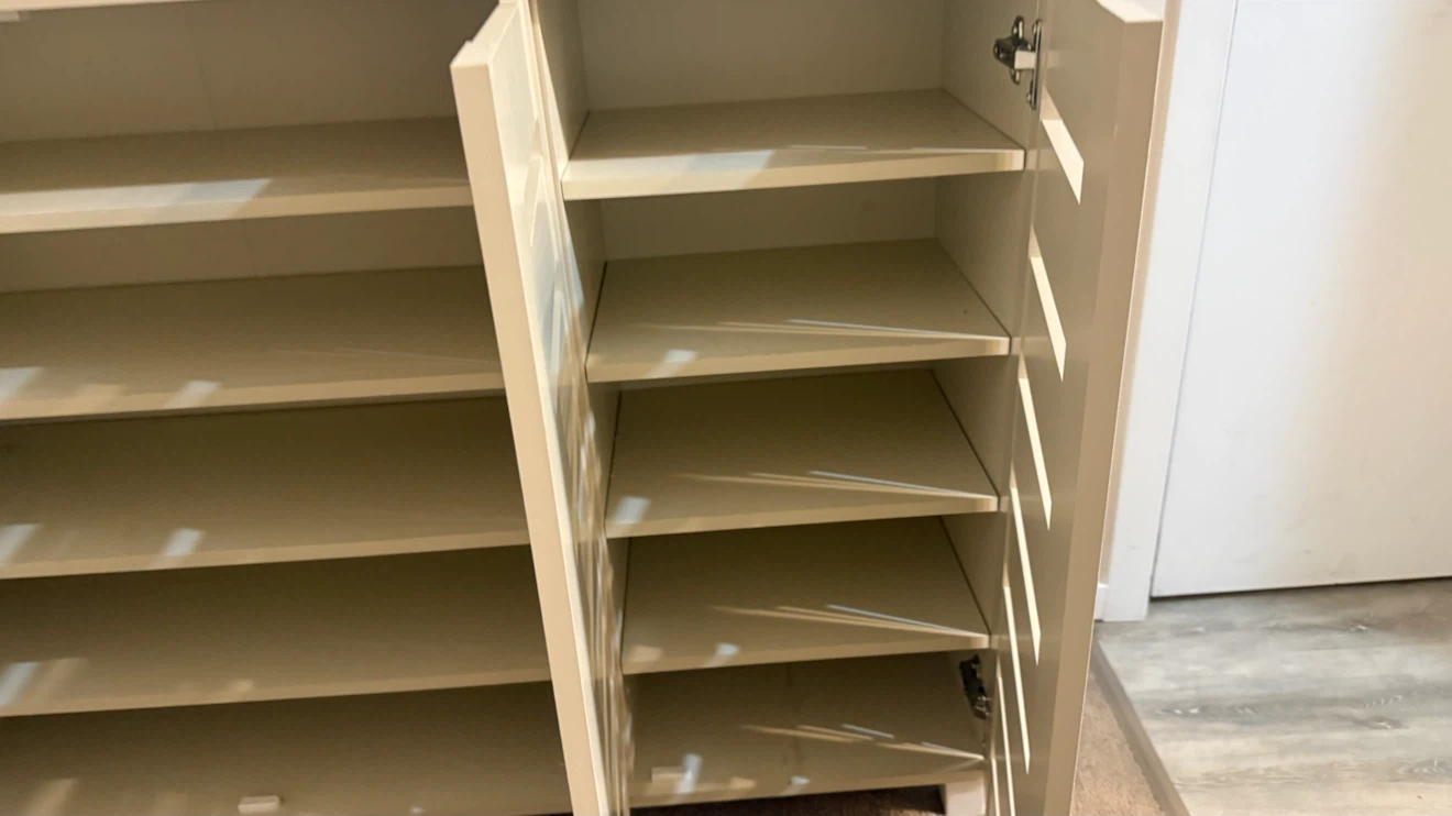 Cream Coloured 3-Door Storage Cabinet - photo 2