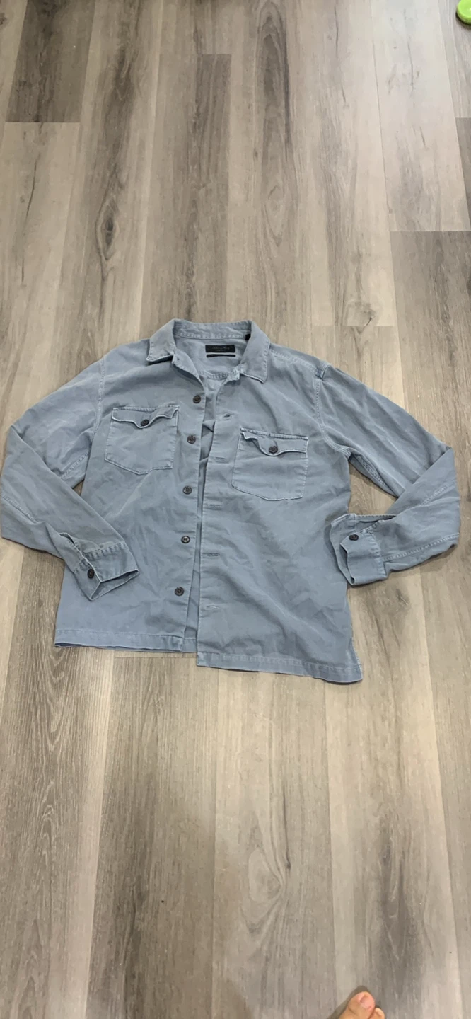 AllSaints Slim Fit Long Sleeve Shirt