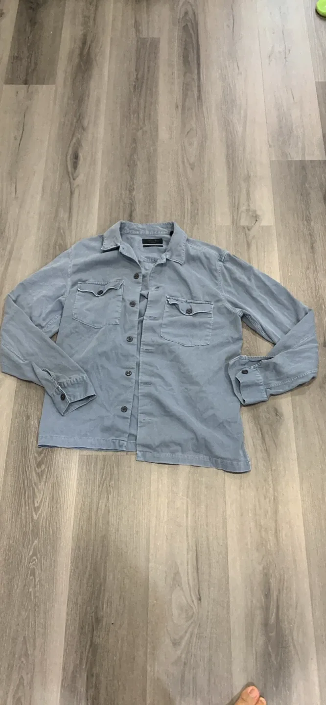 AllSaints Slim Fit Long Sleeve Shirt