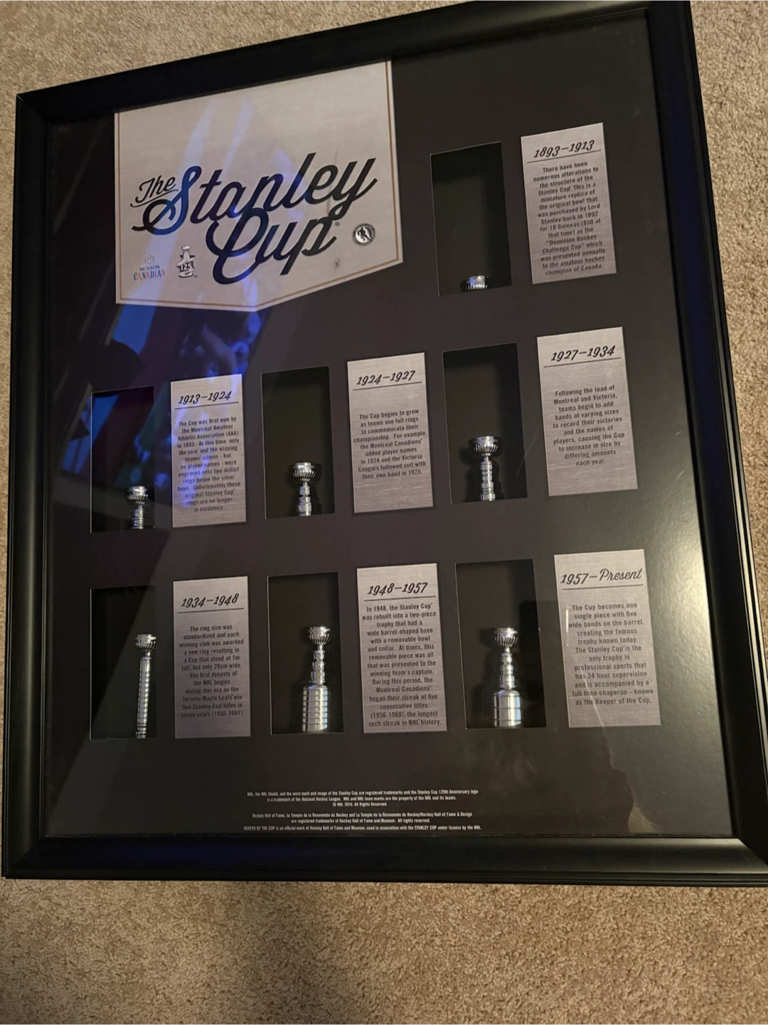 Molson Canadian Stanley Cup Evolution Framed Display - photo 2