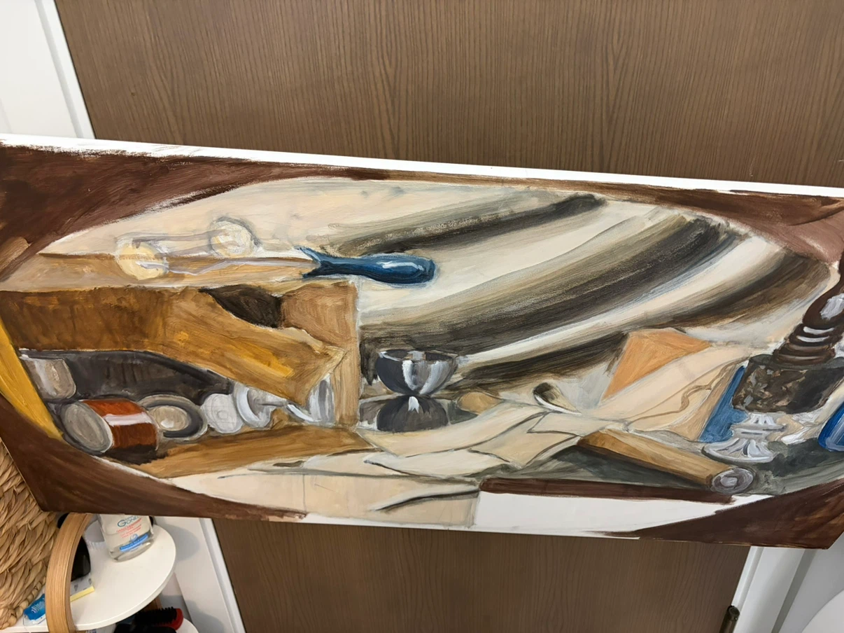 Abstract Still Life Canvas Painting - photo 3