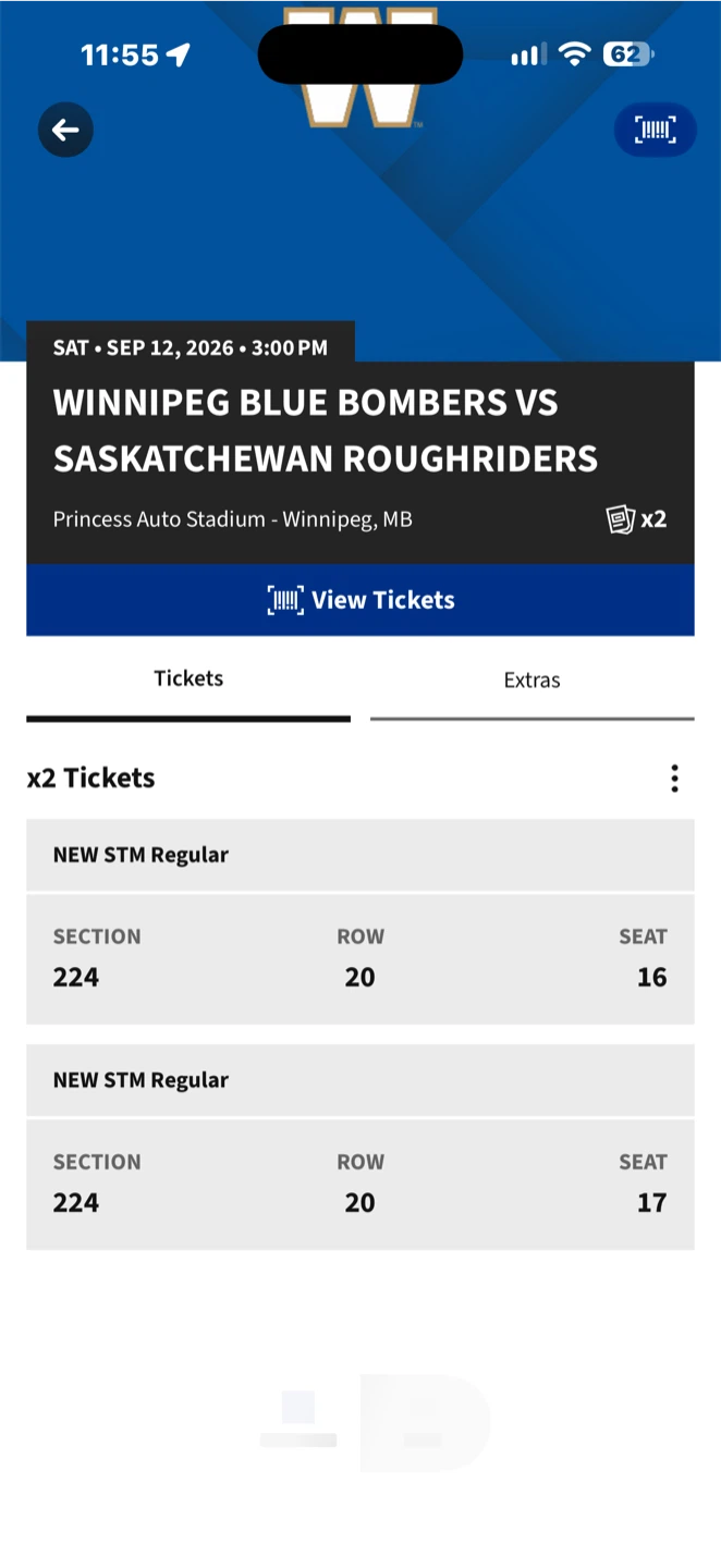 2 Winnipeg Blue Bombers vs Roughriders Tickets Sept 12 2026 - photo 2