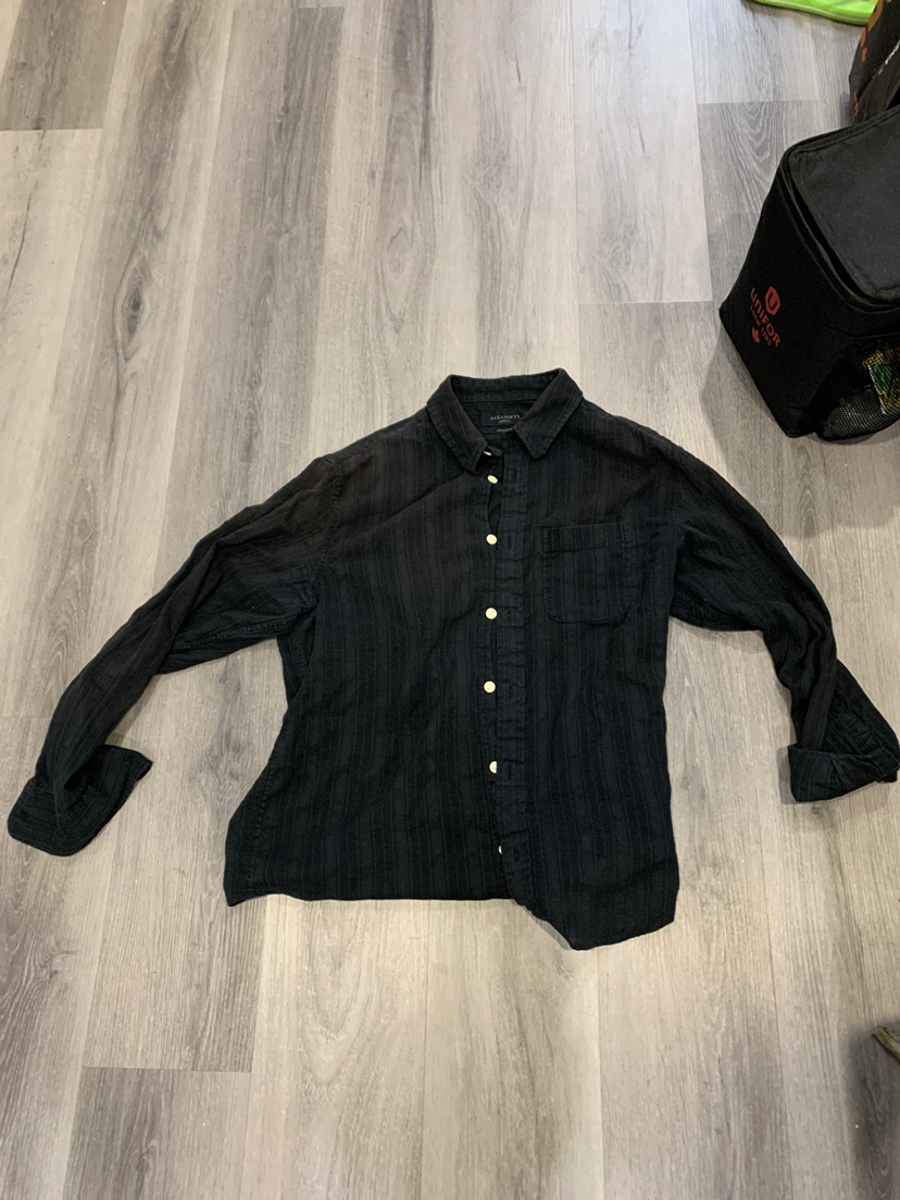 AllSaints Black Oversized Shirt