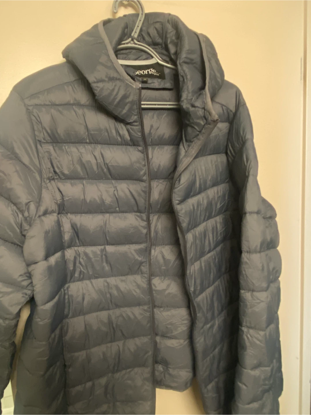 George Plus Grey Hooded Puffer Jacket