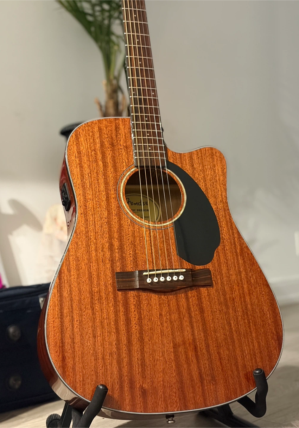 Fender CD-60SCE All-Mahogany Acoustic-Electric Guitar - photo 3