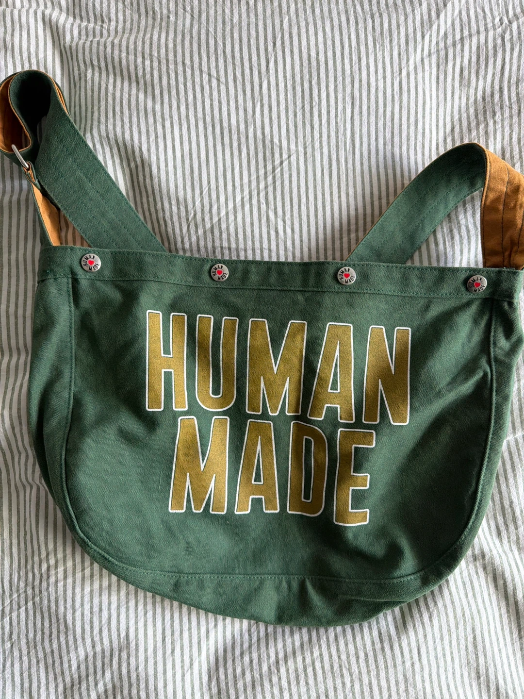 Human Made Green Canvas Crossbody Bag
