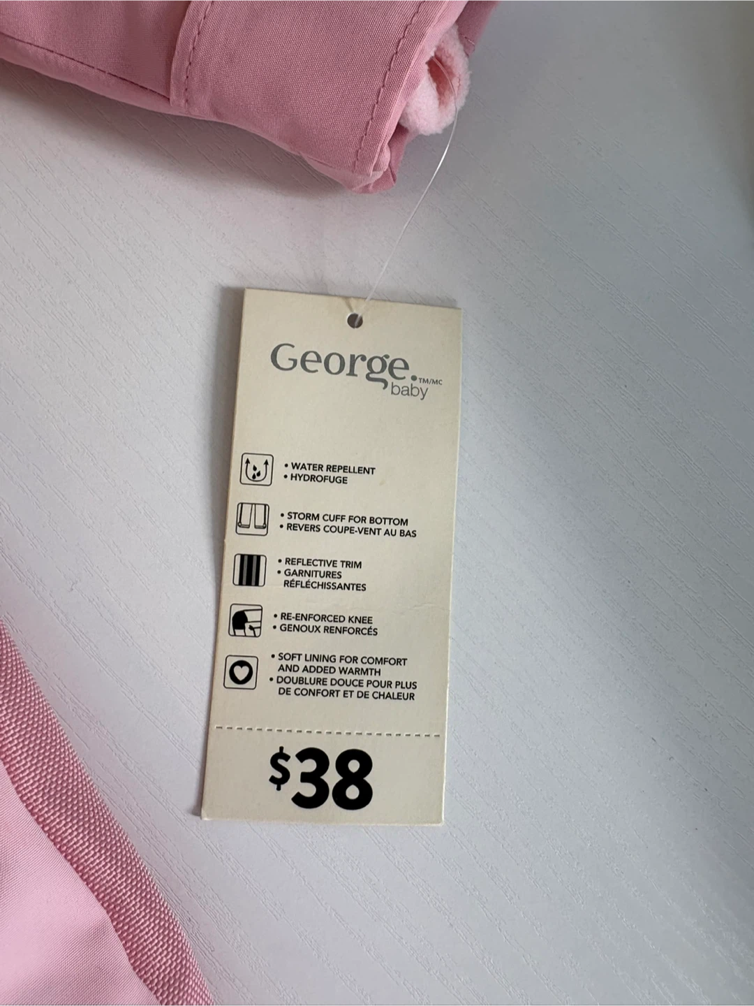 George Pink 1-Piece Snowsuit (New with tag) - photo 3