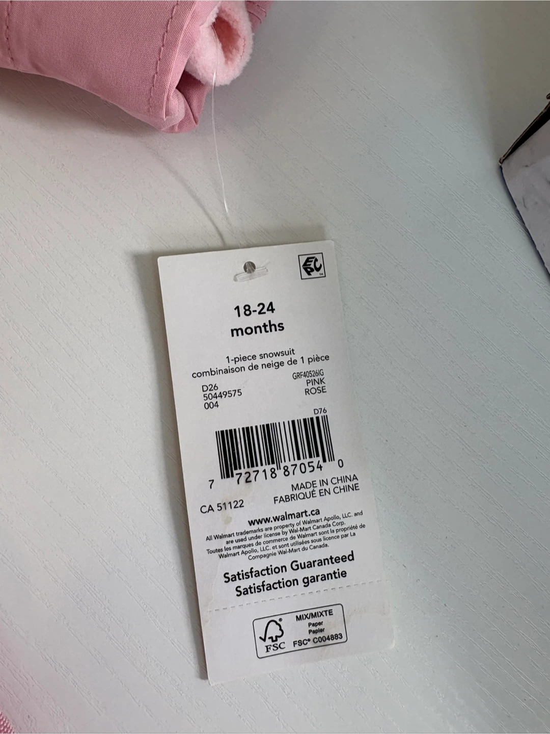 George Pink 1-Piece Snowsuit (New with tag) - photo 4