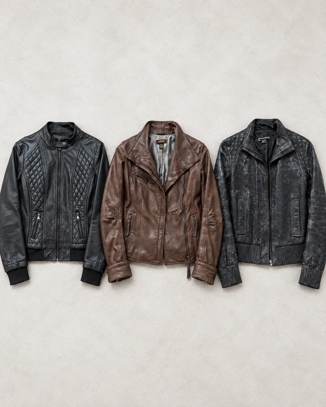 3 leather jackets (bundle)