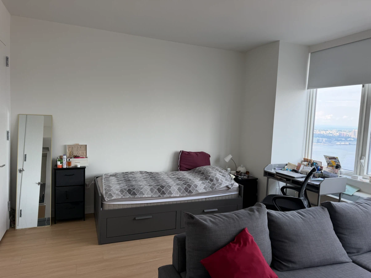 IKEA Gray Twin Bed with Storage Drawers