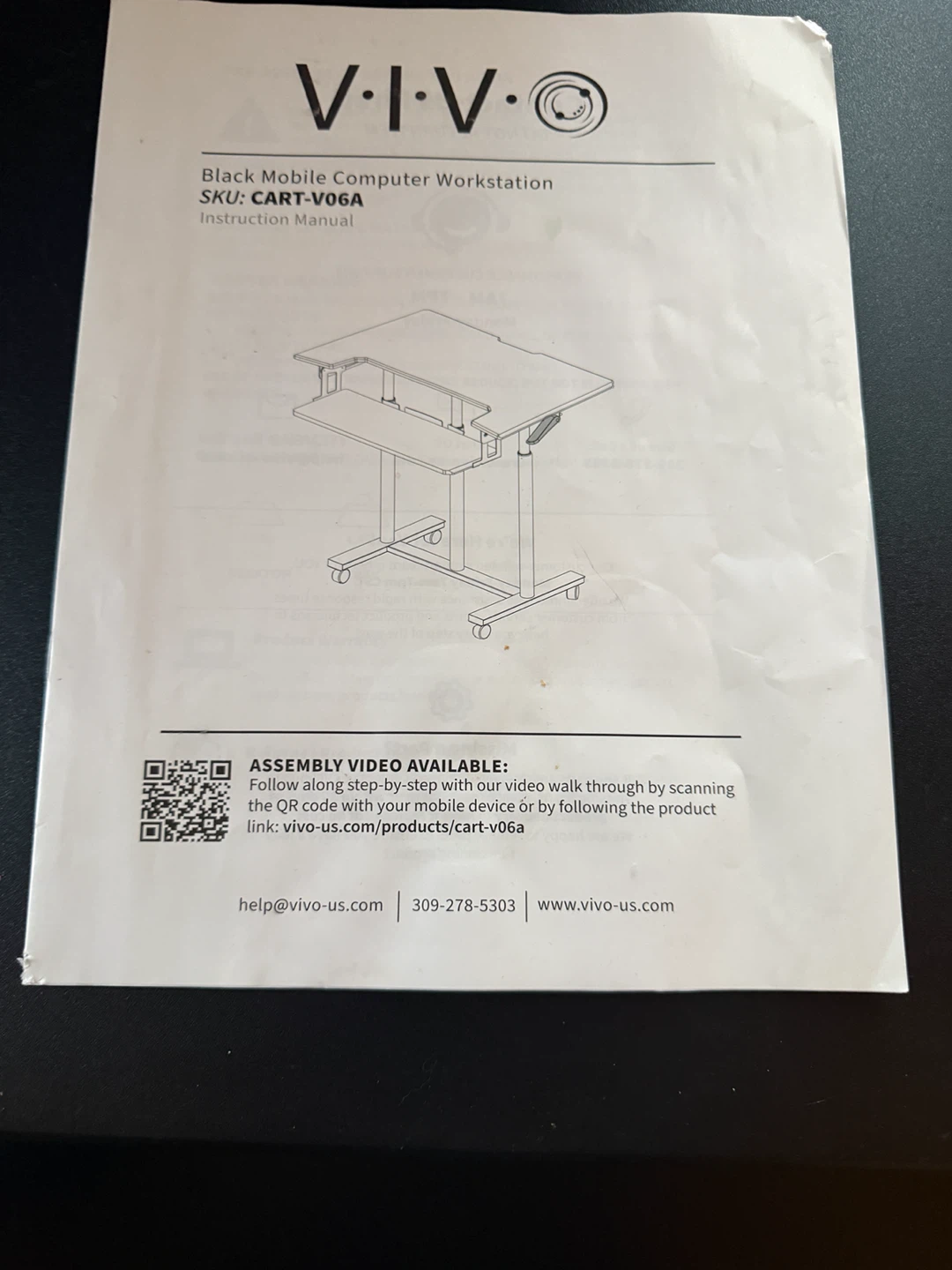 Vivo Adjustable Stand Up Desk with Keyboard Tray CART-V06A - photo 3