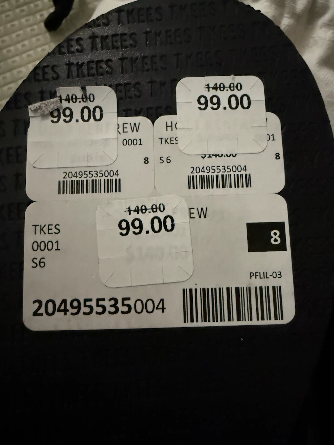 Tkees Black Flip Flops Size 8 - photo 5