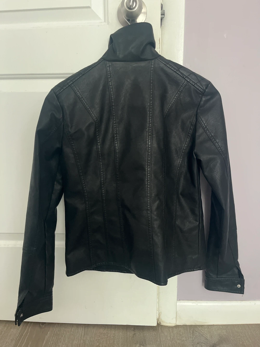 Baccini Black Faux Leather Jacket - photo 2