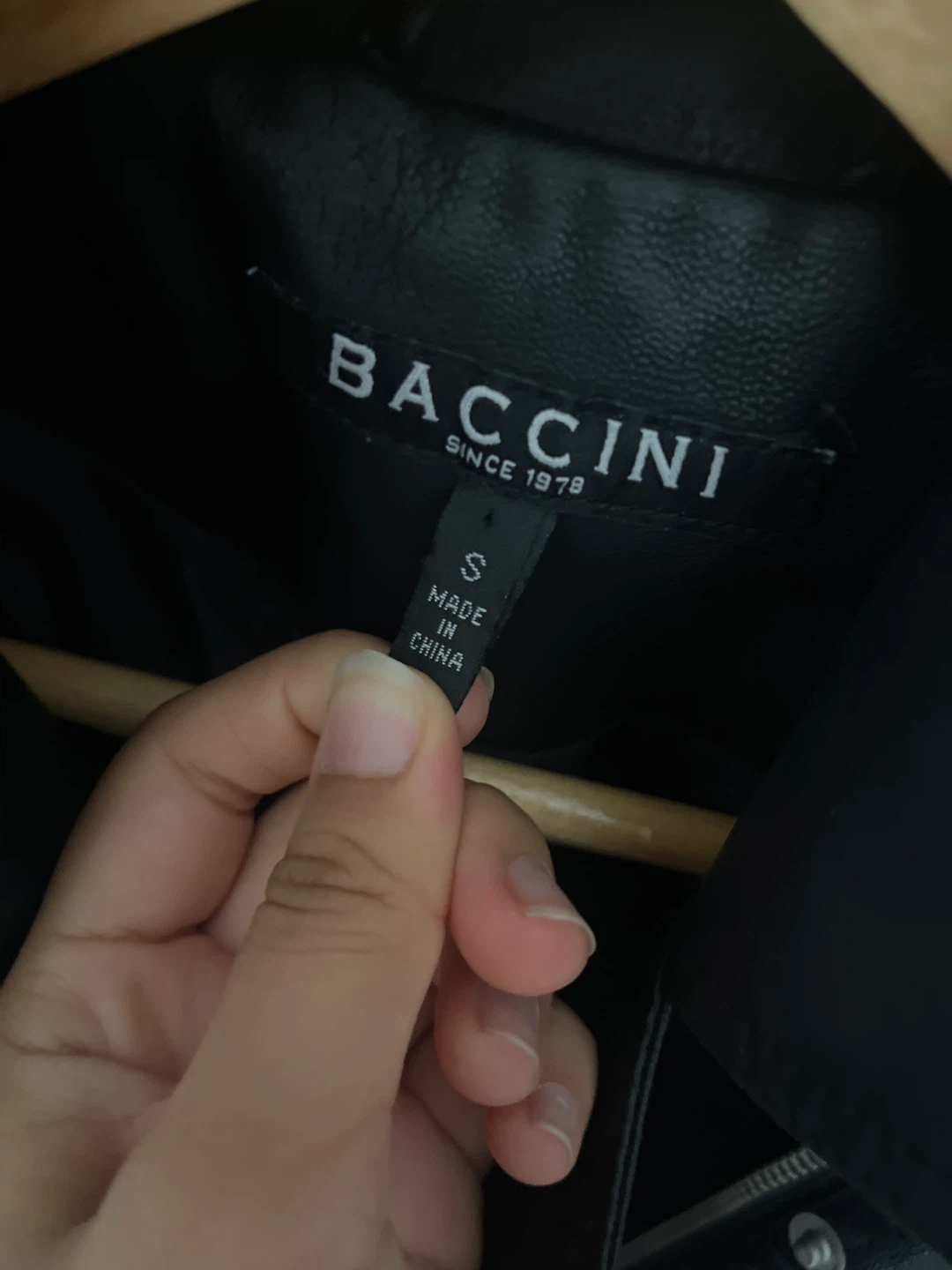 Baccini Black Faux Leather Jacket - photo 3